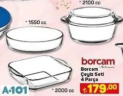 PAŞABAHÇE BORCAM ÇEYİZ SETİ 4 PARÇA
